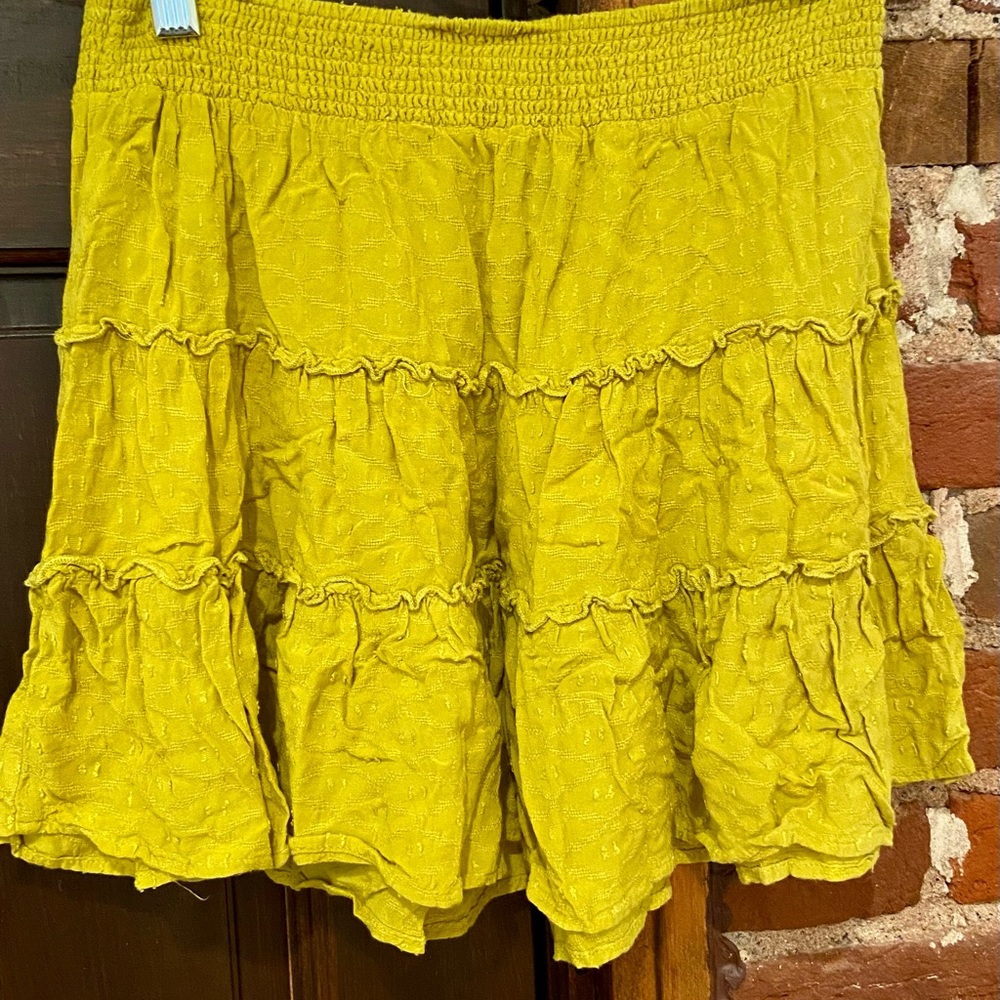 Yellow Ruffled Women's Skirt